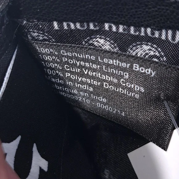 True Religion‎ Men's Leather Bifold Wallet Black With Desk Valet RFID Protection - Picture 6 of 10